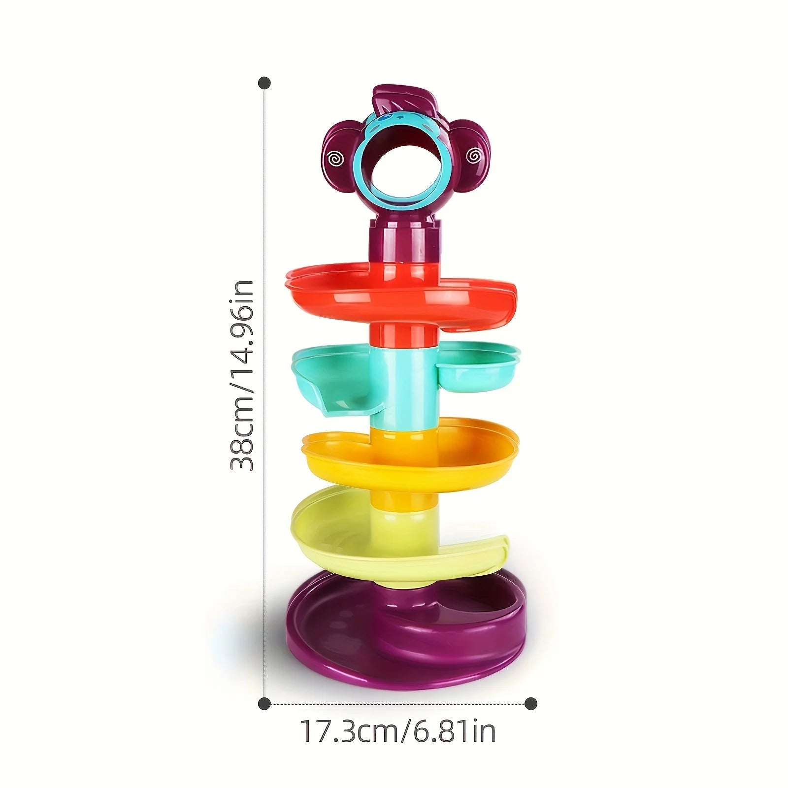 Educational Ball Track Tower Toy Rolling Spinning Balls Fine Motor