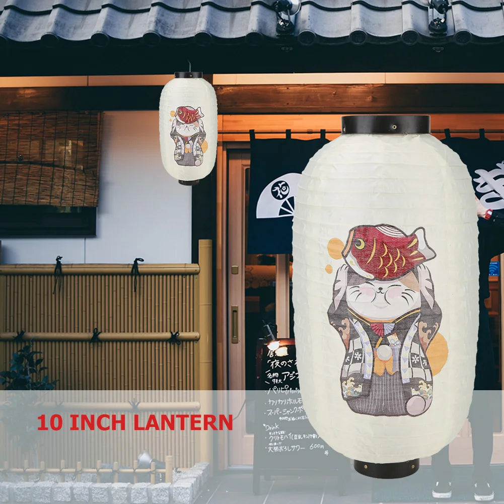 Lucky Cat Japanese Lantern Outdoor Bistro Waterproof Cute Simple