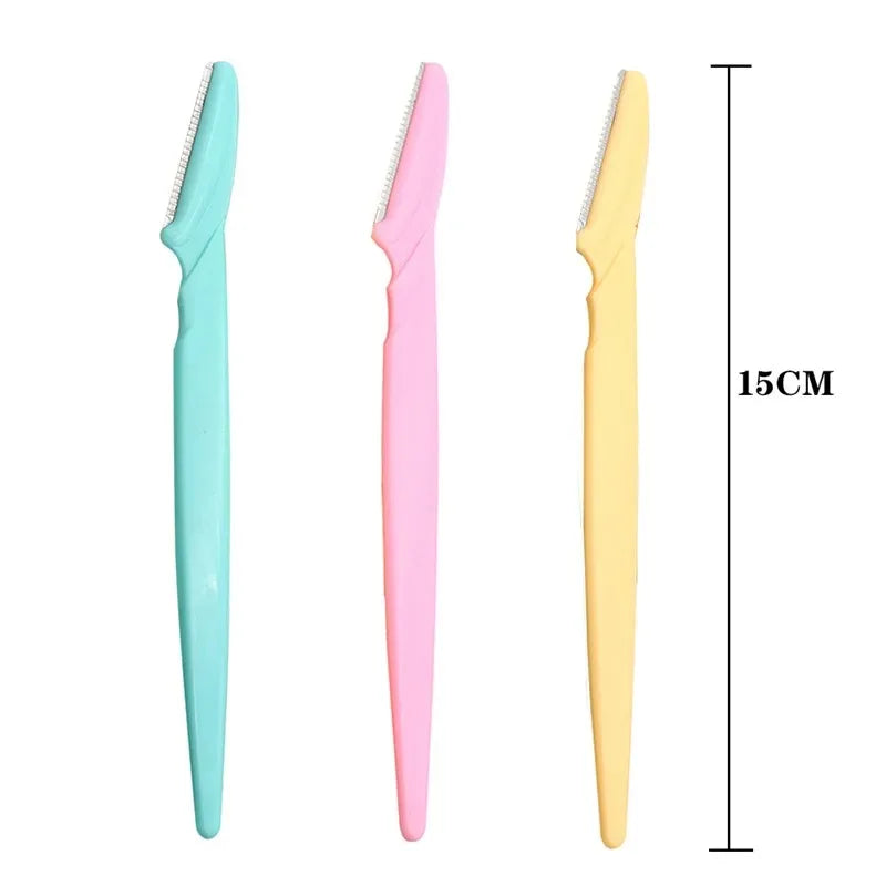 Folding Eyebrow Razor Women Multipurpose Eye Brow Shaping Shaver Zpaxo 3Pcs colorful