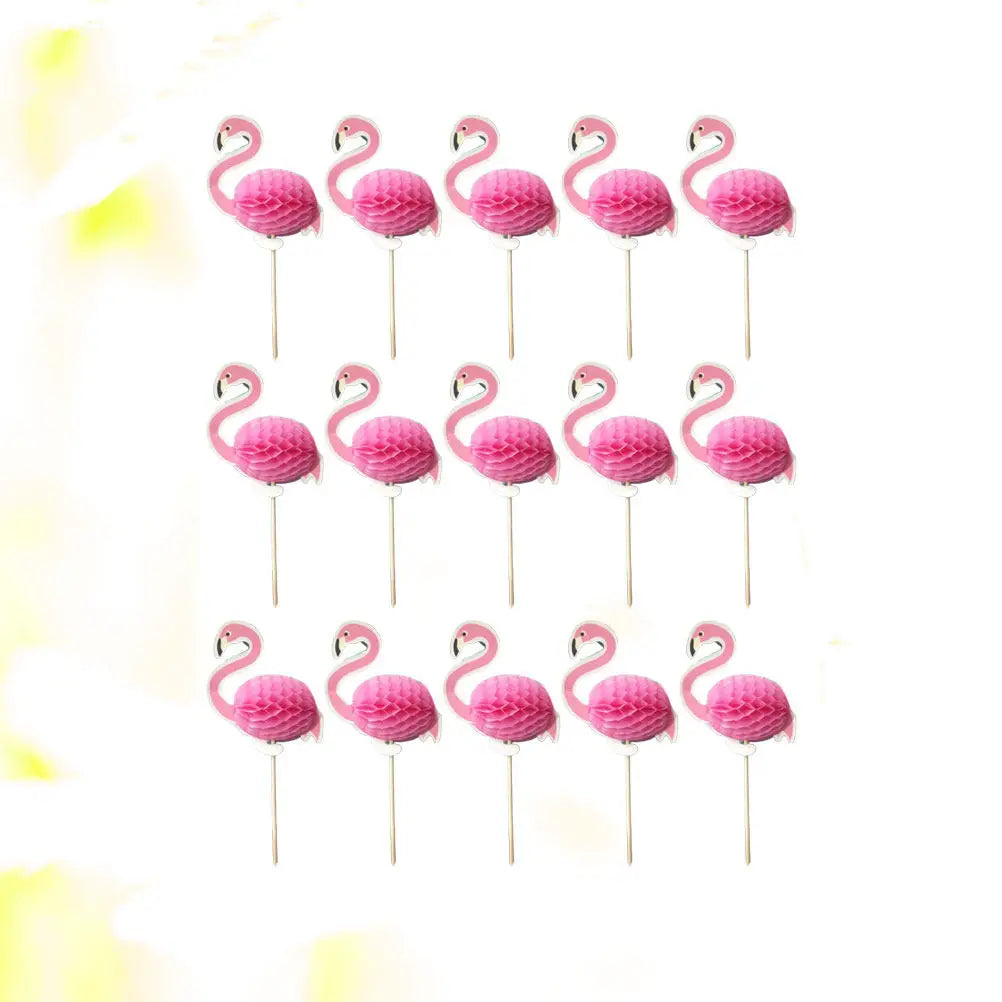 25Pcs Flamingo Cake Picks Food-Grade Safe Cake Decorating Picks Perfect for Cupcakes Cakes Cheese Dessert Party Topper Zpaxo