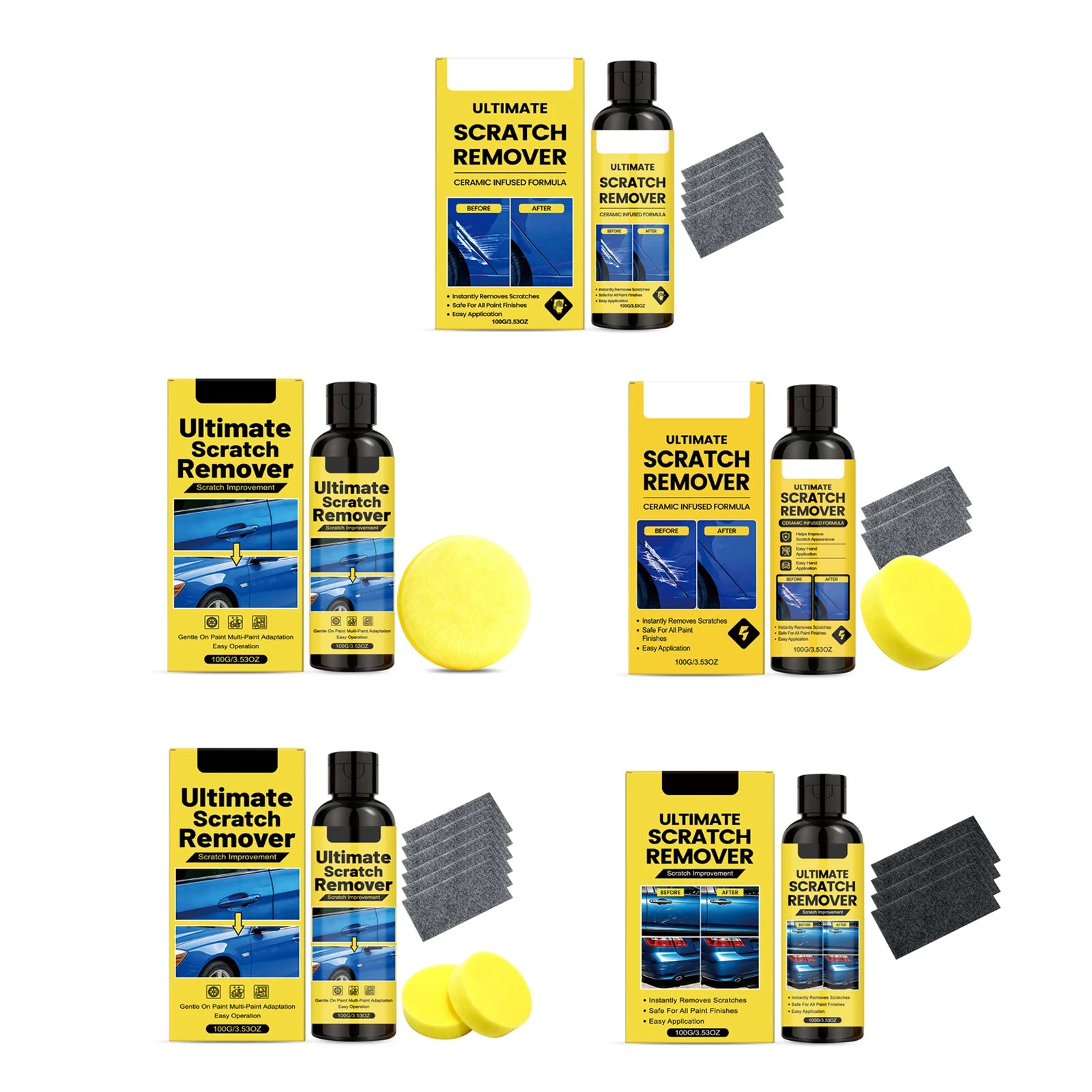 Car Scratch Remover & Paint Polish Kit – Swirl & Spot Repair Car Scratch Repair Kit Zpaxo