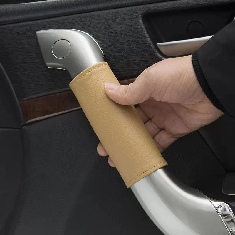 2-Pack PU Leather Car Door Inner Handle Covers | Interior Upgrade