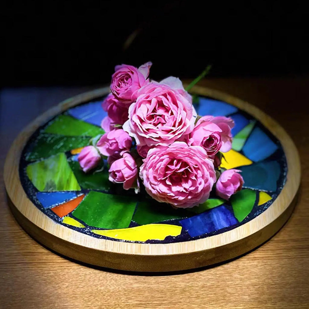 Mosaic Glass Pieces DIY Stained Glass Tiles Assorted Size Flowerpots Irregular Zpaxo