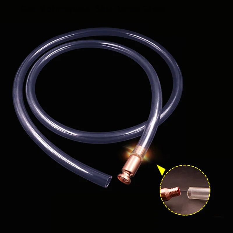 Red Copper Siphon Gas Pump Fuel Water Shaker Oil Transfer Petrol