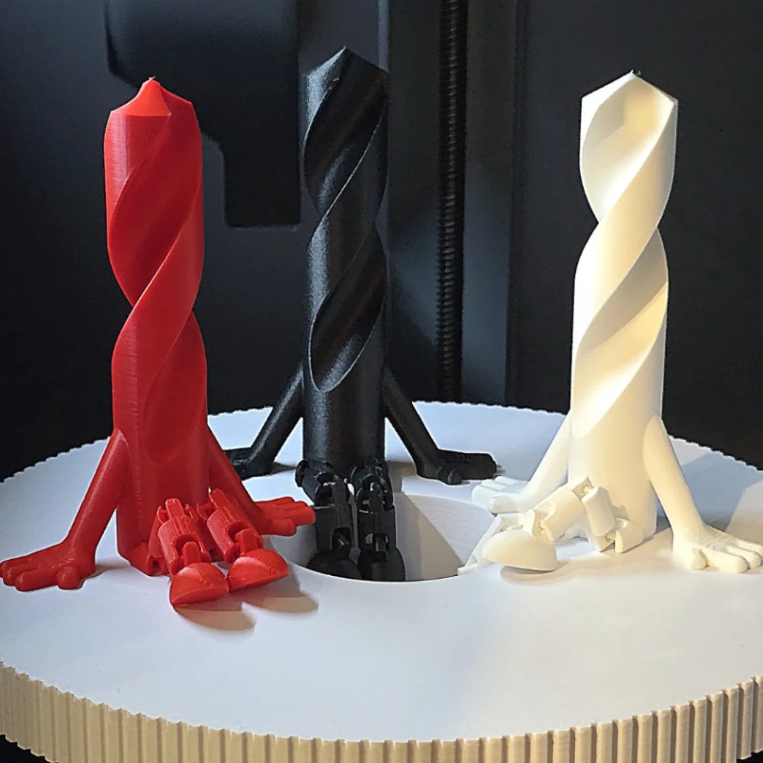 Drill Bit Companion Possessive Leg Sculpture Movable Joints