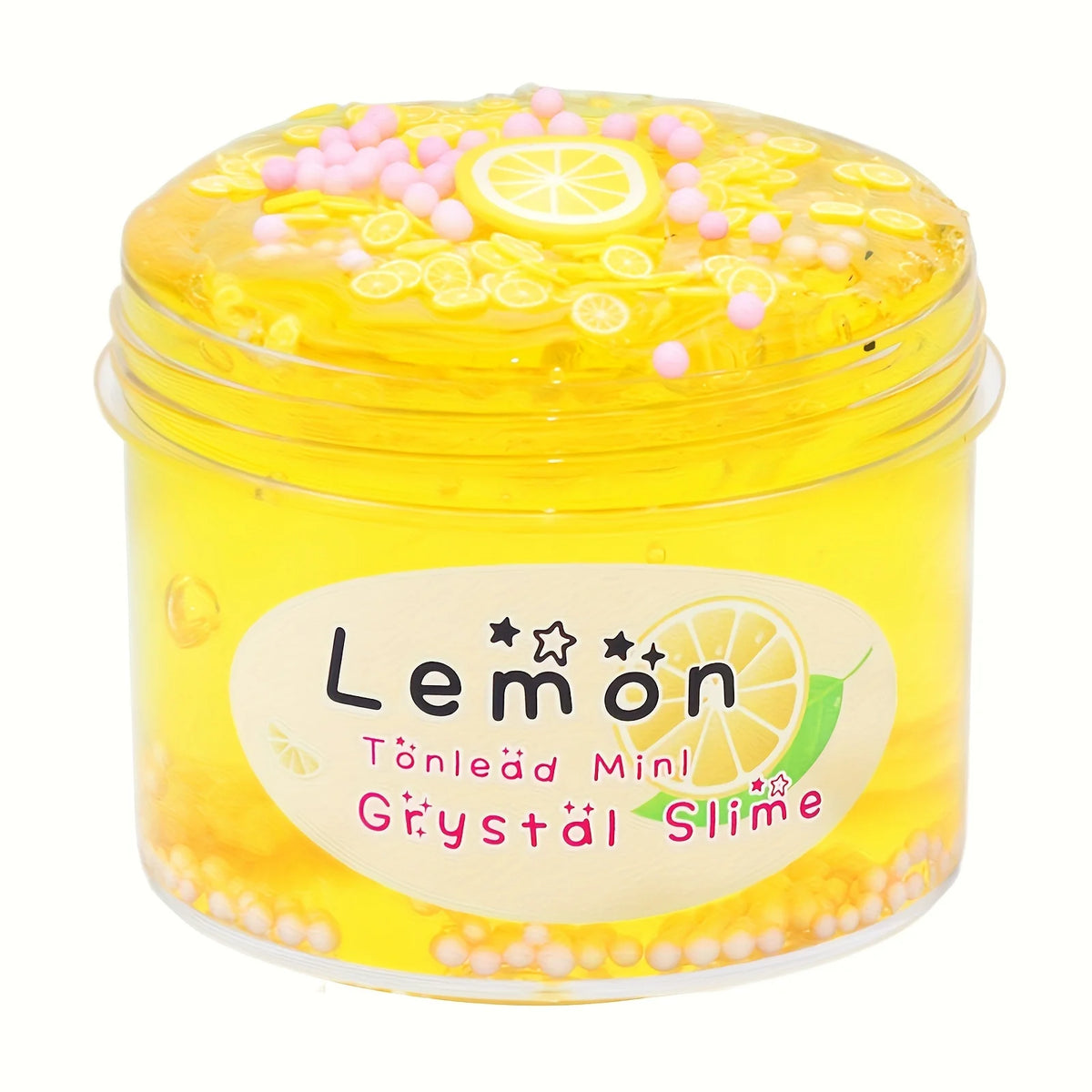 Crystal Mud Slime Fruit Coconut Soft Ceramic Chip Slice Decompressing Zpaxo YELLOW