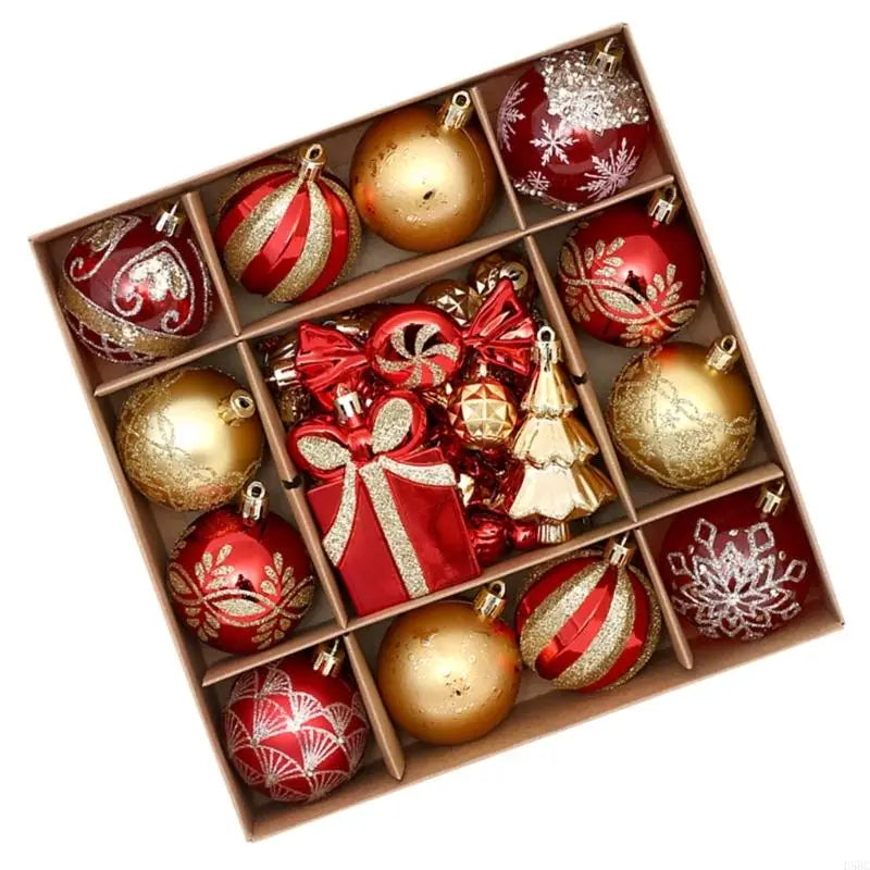 Hand Painted Christmas Ornament 46 Plastic Holiday Decorations Tree