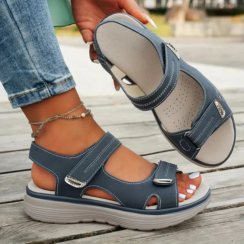 Women Sandals Summer Fashion Sport Lightweight Causal Shoes 2025 Zpaxo deep blue 43