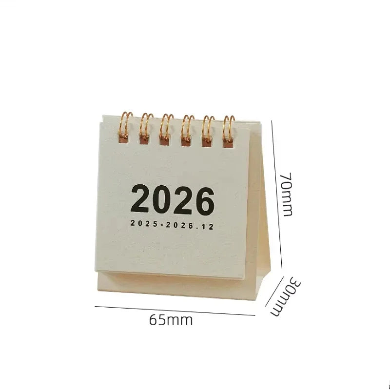 2026 Mini Desktop Calendar – Creative Desk Planner & Decor