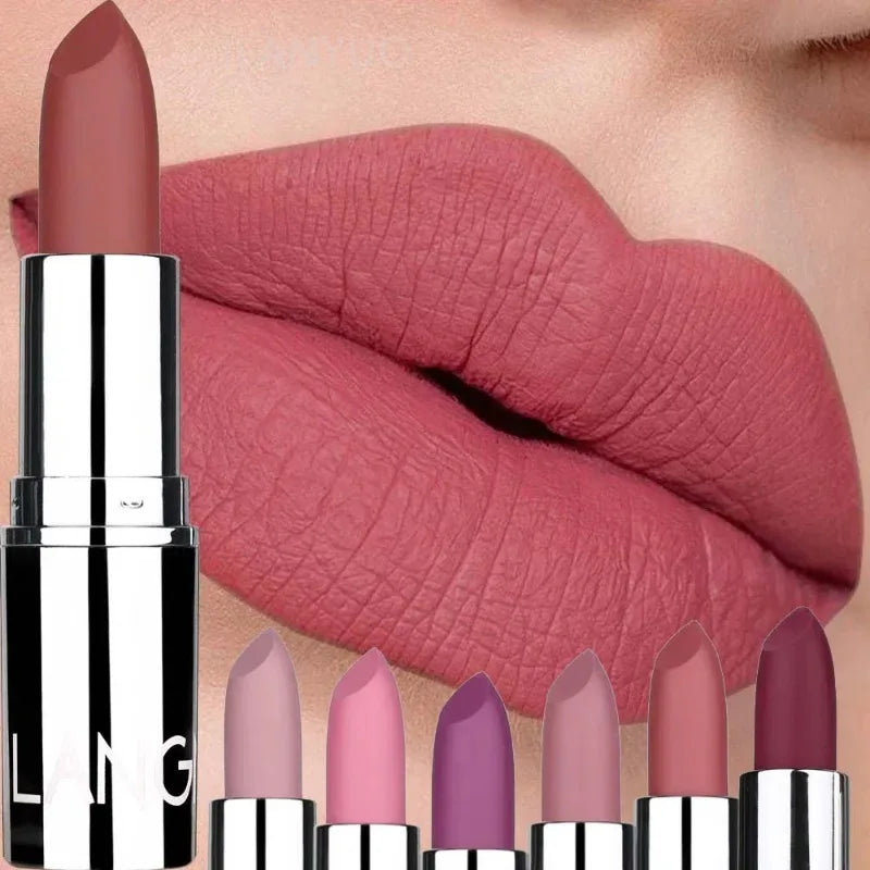 8 Colors Bullet Matte Lipstick Waterproof Long-lasting Velvet Lips