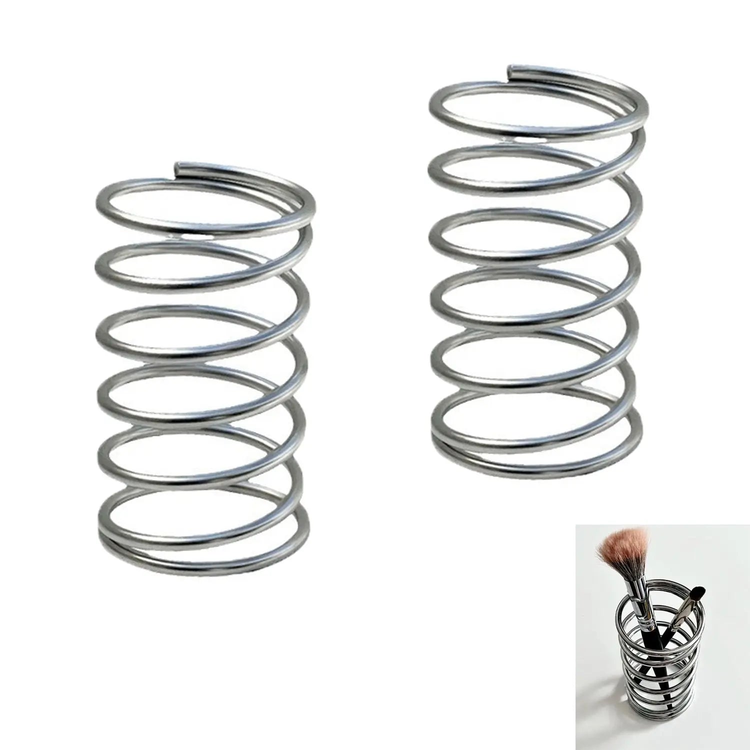 Stainless Steel Toothbrush Holder Bathroom Accessories Tool Toothpaste Makeup Brush Storage Rack Home Decoration Brush Holder Zpaxo L-2PCS