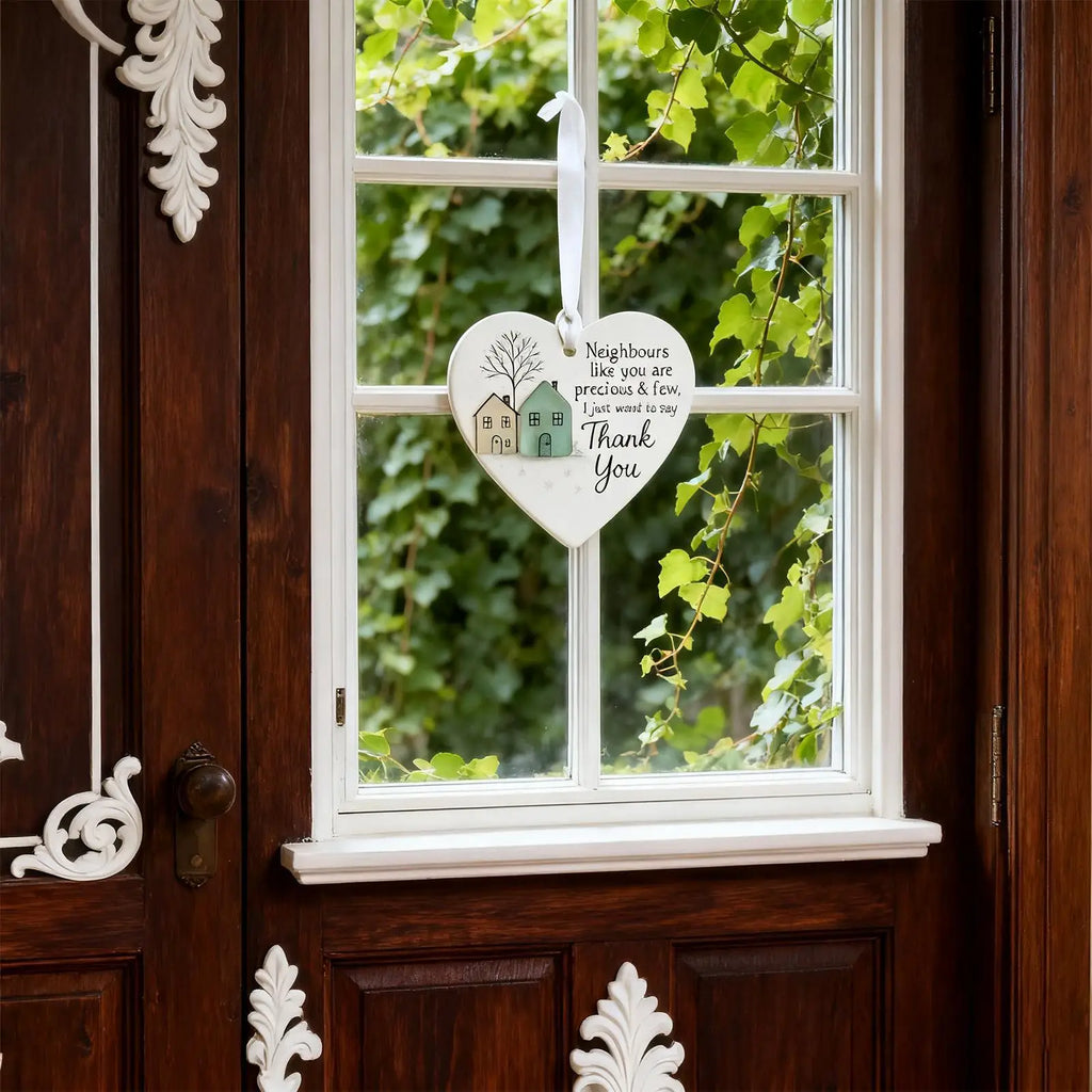 Thank You Neighbor Heart Shaped Ornament 2D Acrylic Appreciation
