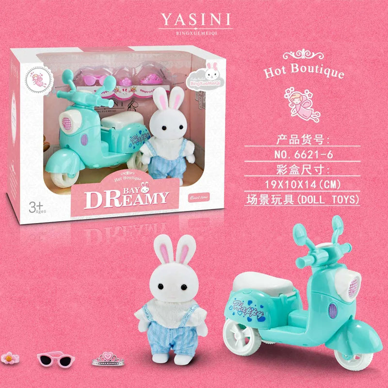 Little Rabbit Dresser Lovely Scene Play Toys Simulation Modelling
