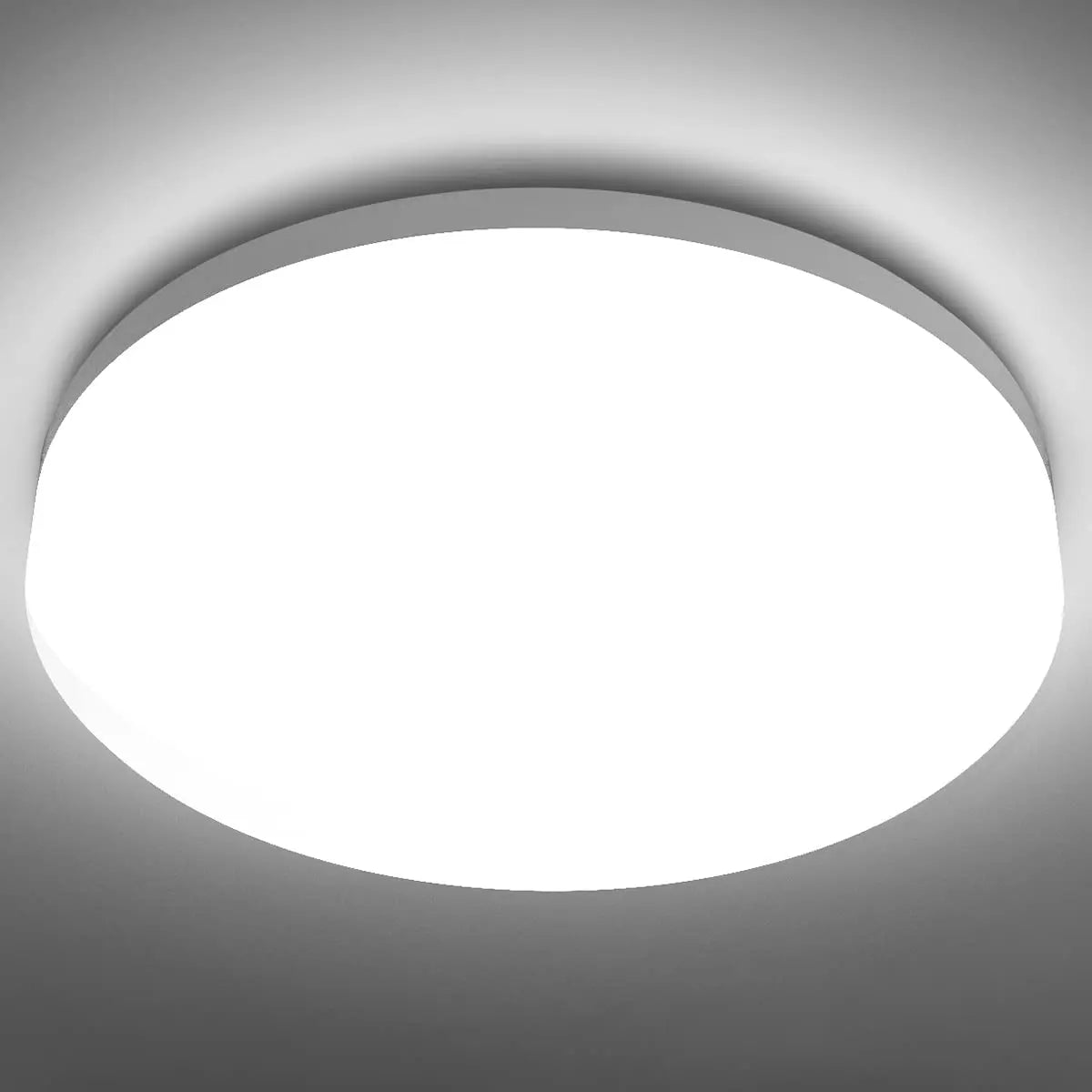 Ultra-thin Round LED Ceiling Lamp Waterproof Flush Mount Fixture 6500K Daylight Modern Home Lighting for Bedroom Kitchen Hallway Zpaxo White 23CM(36W) Warm White
