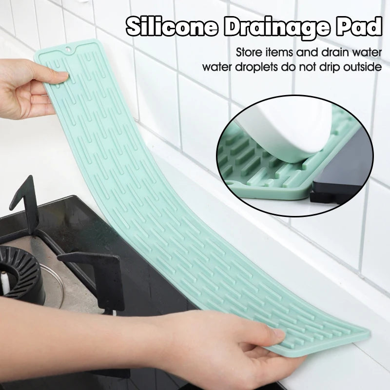Durable Stylish Silicone Bar Mat Spills Coffee Glass Drying Perfect