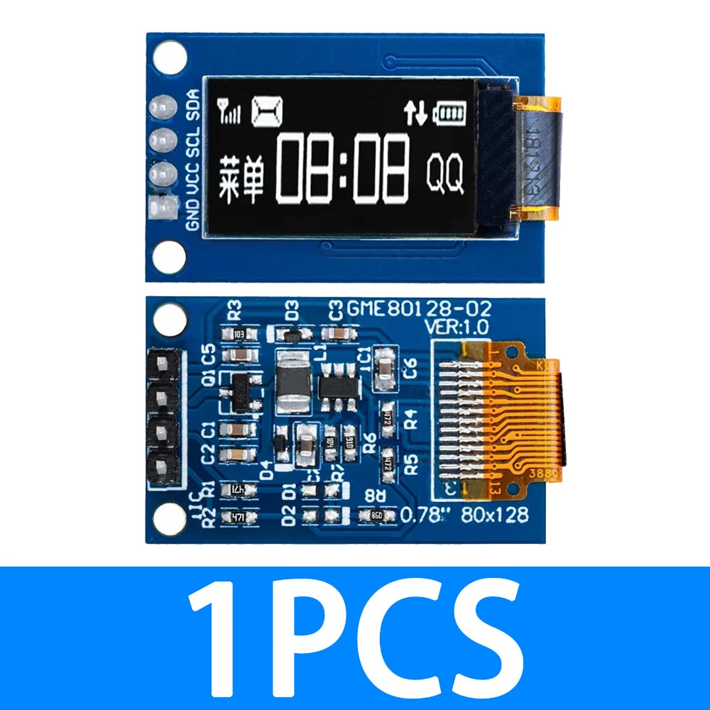 OLED LCD Module 80 128 Dot Matrix Screen I2C Interface Arduino Zpaxo 1PCS