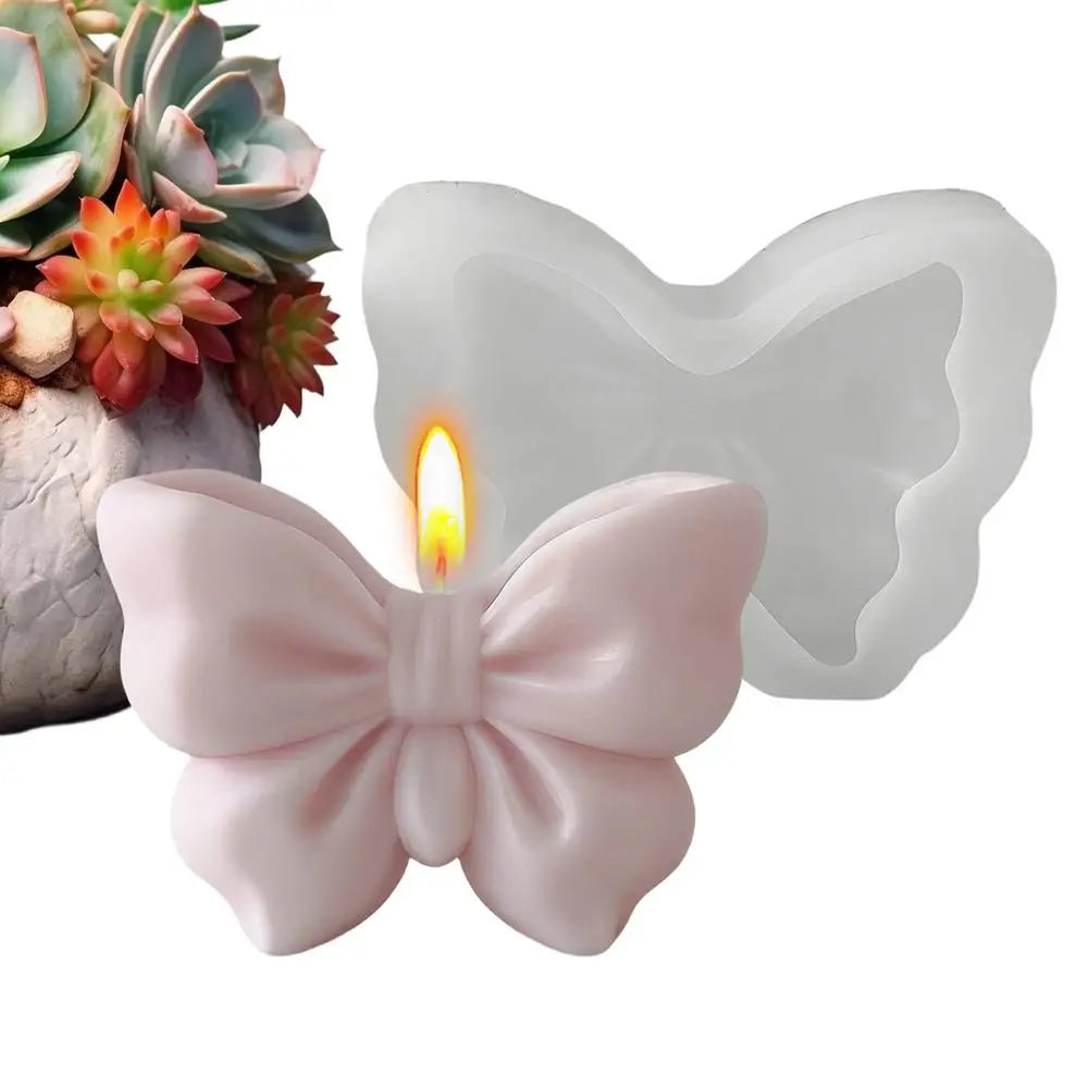 Silicone Molds Candles Easy Release Bow DIY Candle Making Wax Epoxy