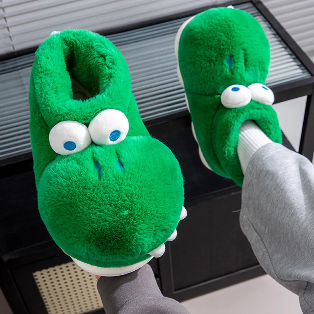 SHAJI Soft Comfortable Minimalist Cute Dinosaur Men's Short Boots