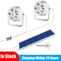 Dual Head Solar Spotlights Outdoor Indoor LED Light 2-in-1 Waterproof Zpaxo WHITE White