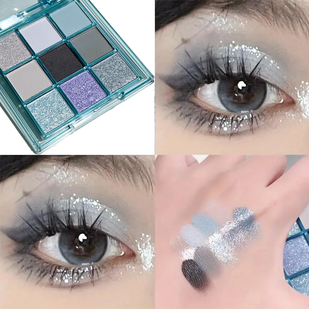 Nine-color eye shadow plate Jiugong grid pearl matte flash hazelnut cocoa eye shadow plate Zpaxo JUJU 9113