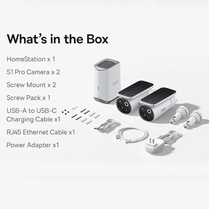 Baseus Security S1 Outdoor Camera 3K Clarity Wireless Solar