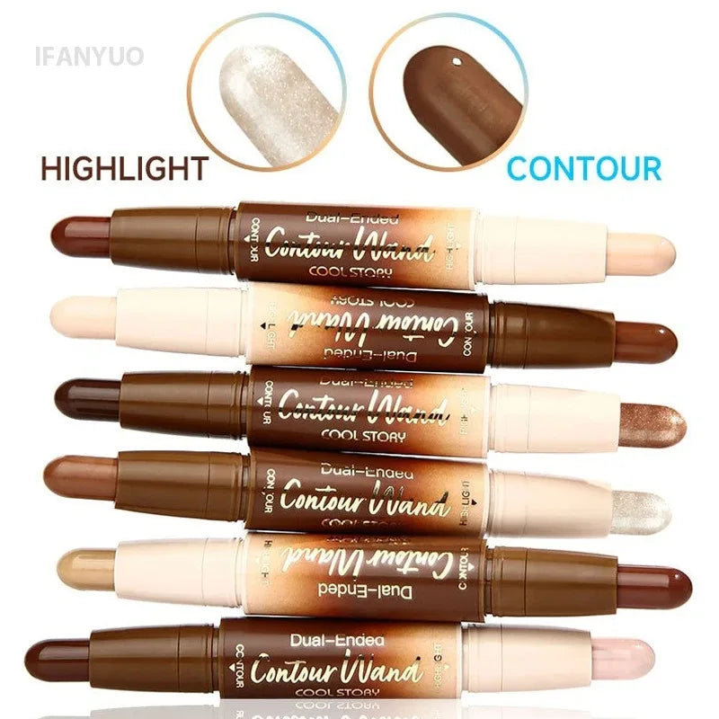 Contour Stick Double-ended Highlight Shadow Cream Waterproof Full