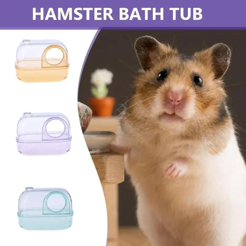 Pet Hamster Potty Sand Bath Large Cage Accessories Easy Clean No