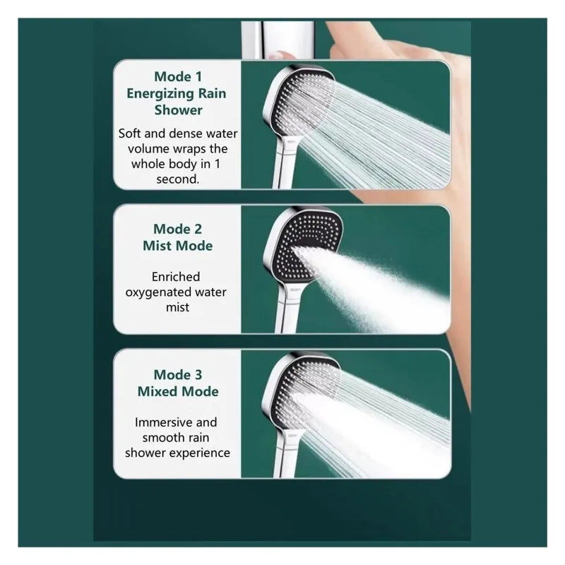 Shower Faucet Complete Shower Faucet High-pressure Showers Head with Adjustable High-Pressure Filter Portable One-Click Stop Zpaxo