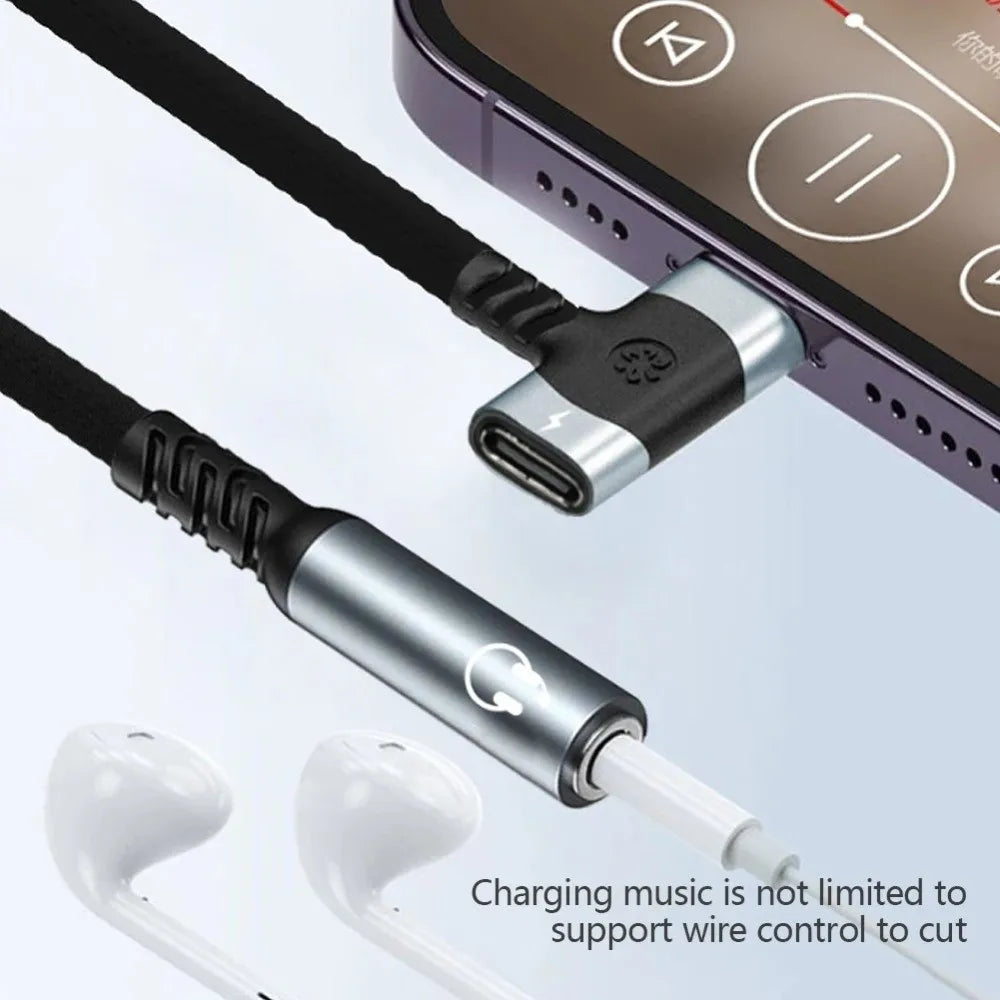 2-in-1 Adapter Type-c Audio Charger Splitter Converter PD Fast Zpaxo
