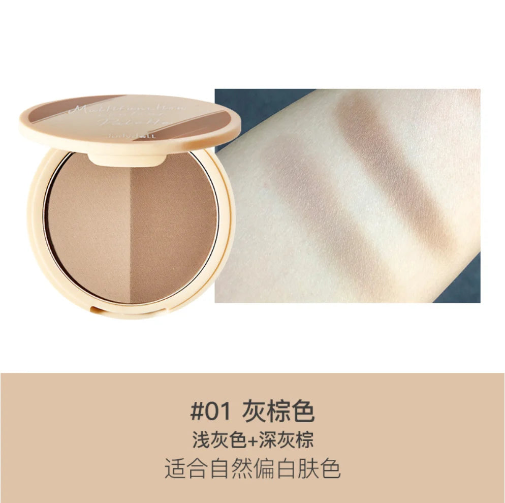 JUDYDOLL Two-tone Contouring Palette Face Shadow Powder Highlighter Zpaxo 03 Duo Cont