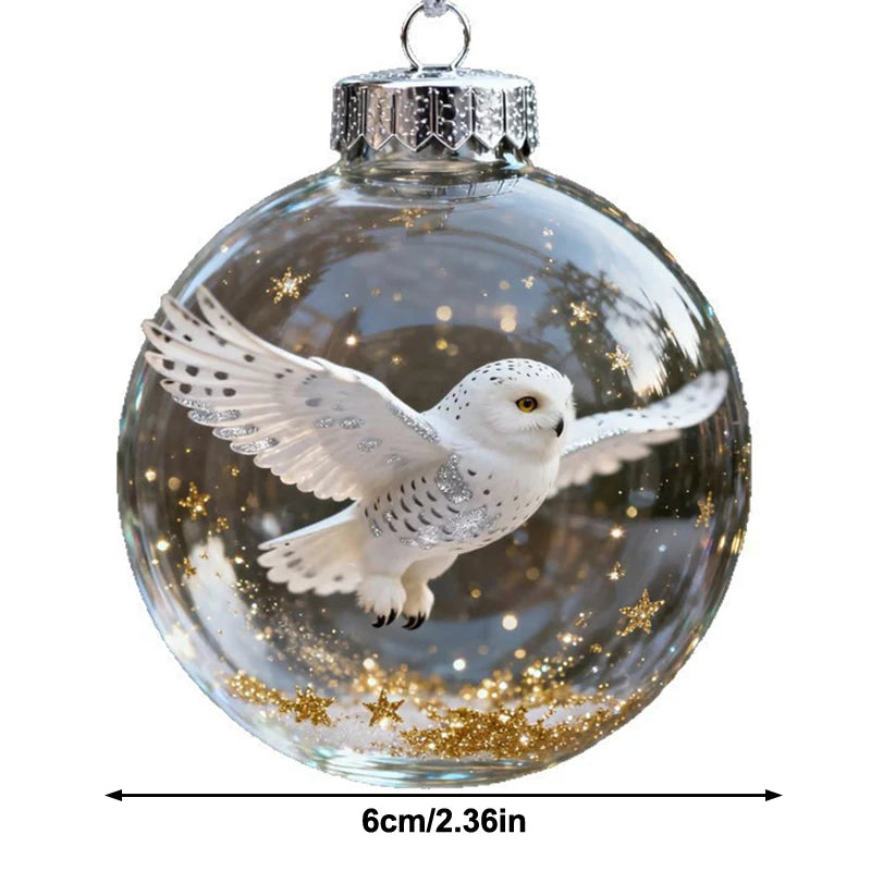 Hummingbird Christmas Ball Ornament – 3D Clear Tree Decor Christmas Ornament Zpaxo