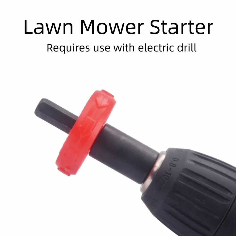 Durable Material Universal Lawn Mower Starter Plastic Power Conversion Red Black Adaptable Lawn Mower Starter Fast Start Zpaxo
