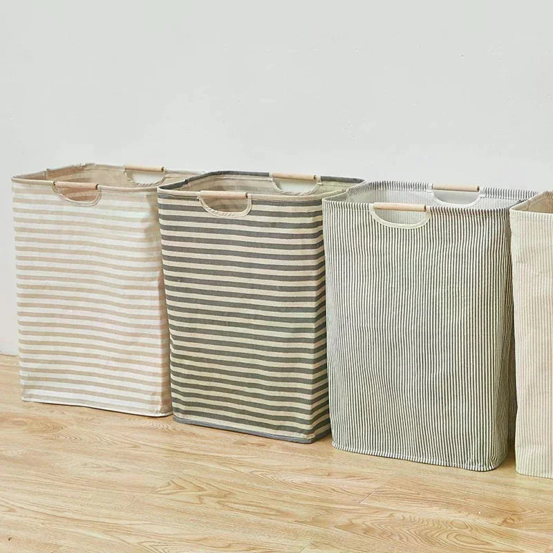 Waterproof Laundry Basket Cotton Linen Dirty Clothes Baskets Zpaxo