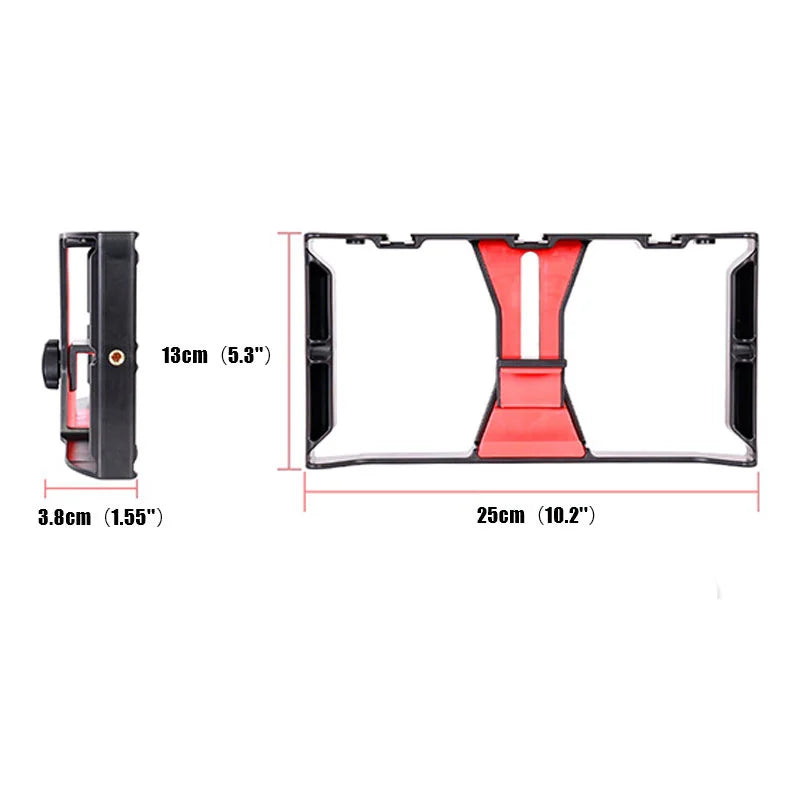 Video Camera Cage Stabilizer Mount Holder Handheld Frame Film Rig Vlog Phone Zpaxo