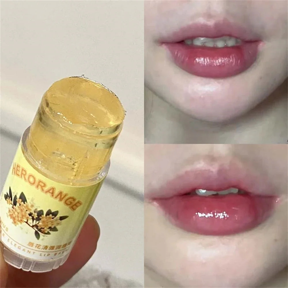 Transparent Coconut Fruit Lip Balm Care Moisturizing Fade Fine Lines Zpaxo 02 Osmanthus