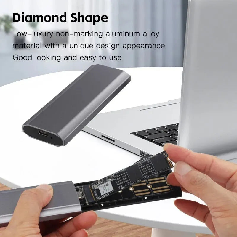 M2 NVMe SSD Case 10Gbps USB3 1 Enclosure C HDD Box Tool SATA M-key B Zpaxo