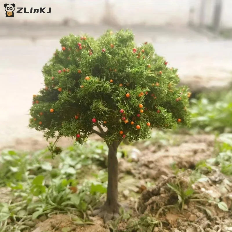 1Pcs DIY Fruit Trees Miniature Landscape Decoration Miniature Sand Table Building Model Realistic Fruit Tree Decor Zpaxo