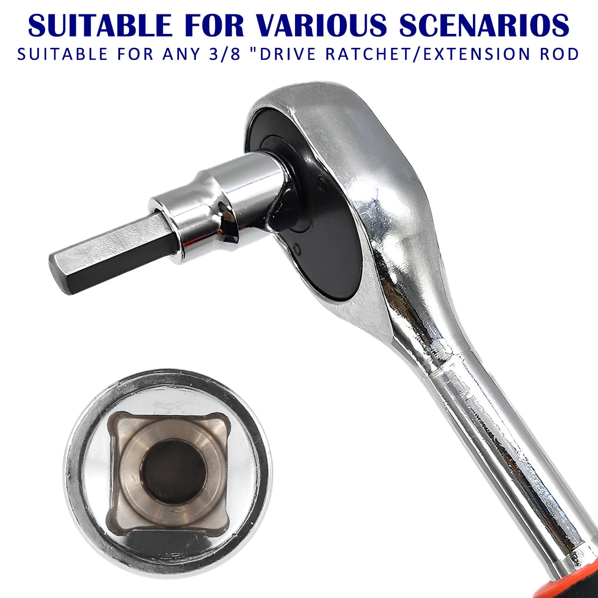 9/18Pcs Hex Bit Socket Set Sturdy Allen Key Sockets Professional 3/8inch Drive Drill Metric Tools Kit Durable Impact Socket Set Zpaxo