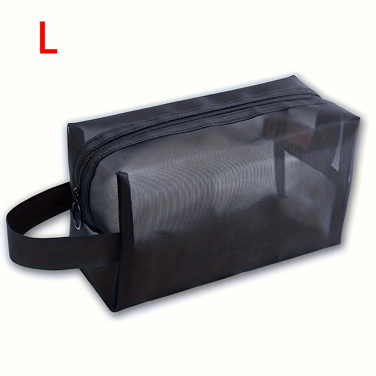 Black Mesh Cosmetic Bag – Travel Makeup & Toiletry Organizer Cosmetic Travel Bag Zpaxo L