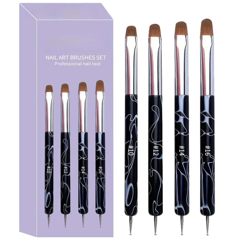 Dual-Ended Nail Art Brushes And Dotting Pens Set, Professional Manicure Detailing Tools, French Nail Art Pen Kit Zpaxo