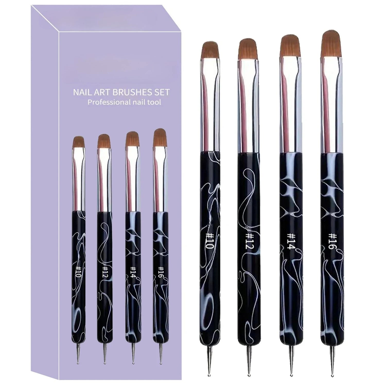 Dual-Ended Nail Art Brushes And Dotting Pens Set, Professional Manicure Detailing Tools, French Nail Art Pen Kit Zpaxo
