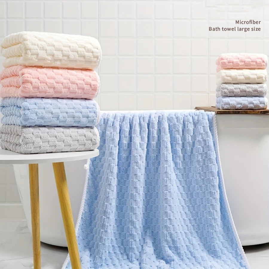 Waffle Weave Bath Towels – Quick-Dry Microfiber Spa & Gym Waffle Bath Towel Zpaxo