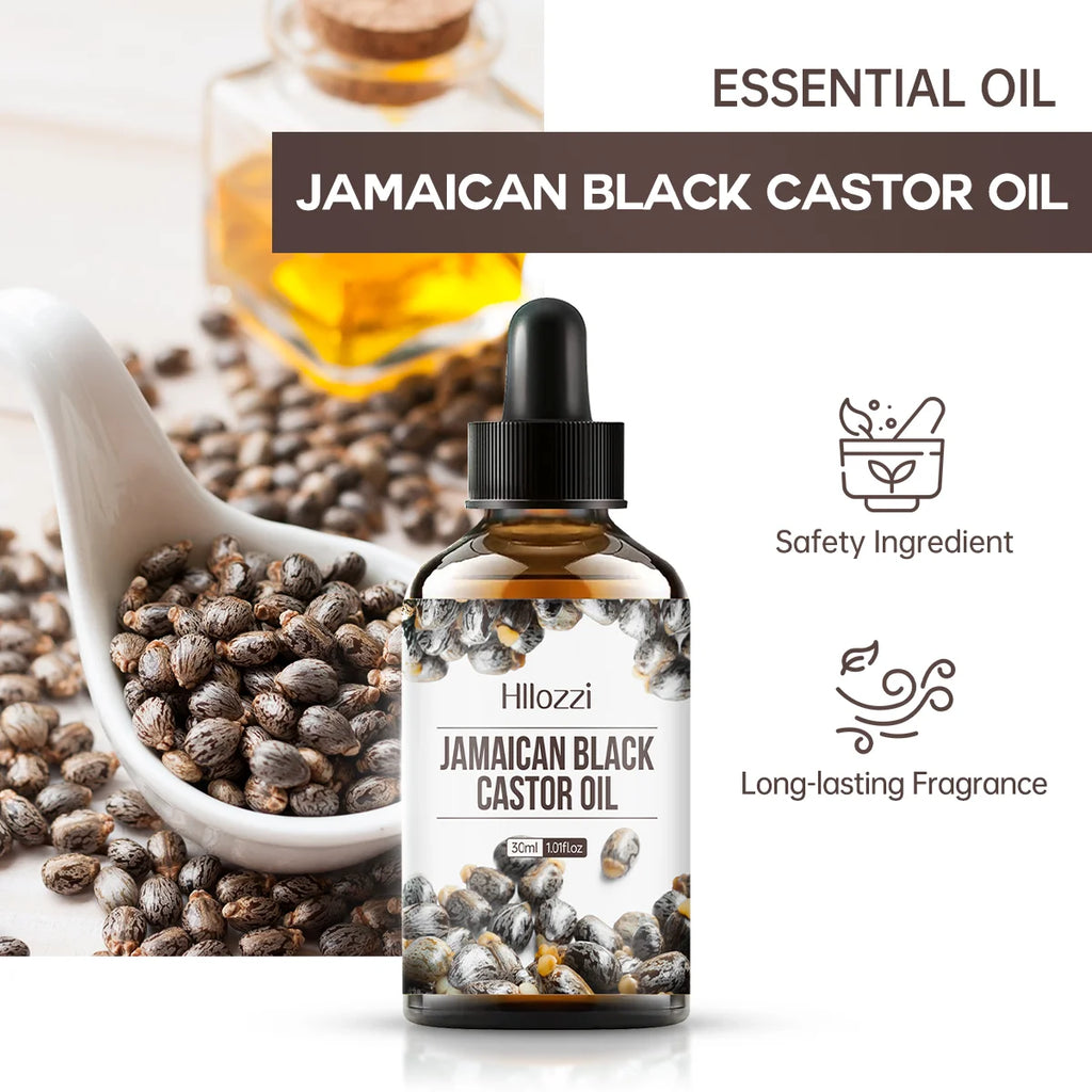 Black Castor Essential Oil Pure Can Protect Hair Skin Prevent Scalp Zpaxo