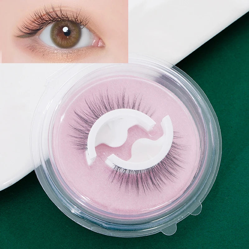 1Pair Glue Free Mink Eyelashes No Residue On The Skin 3D False Eyelashes Reusable Natural Long Eyelash Makeup Self-adhesive Zpaxo 02 Bushy