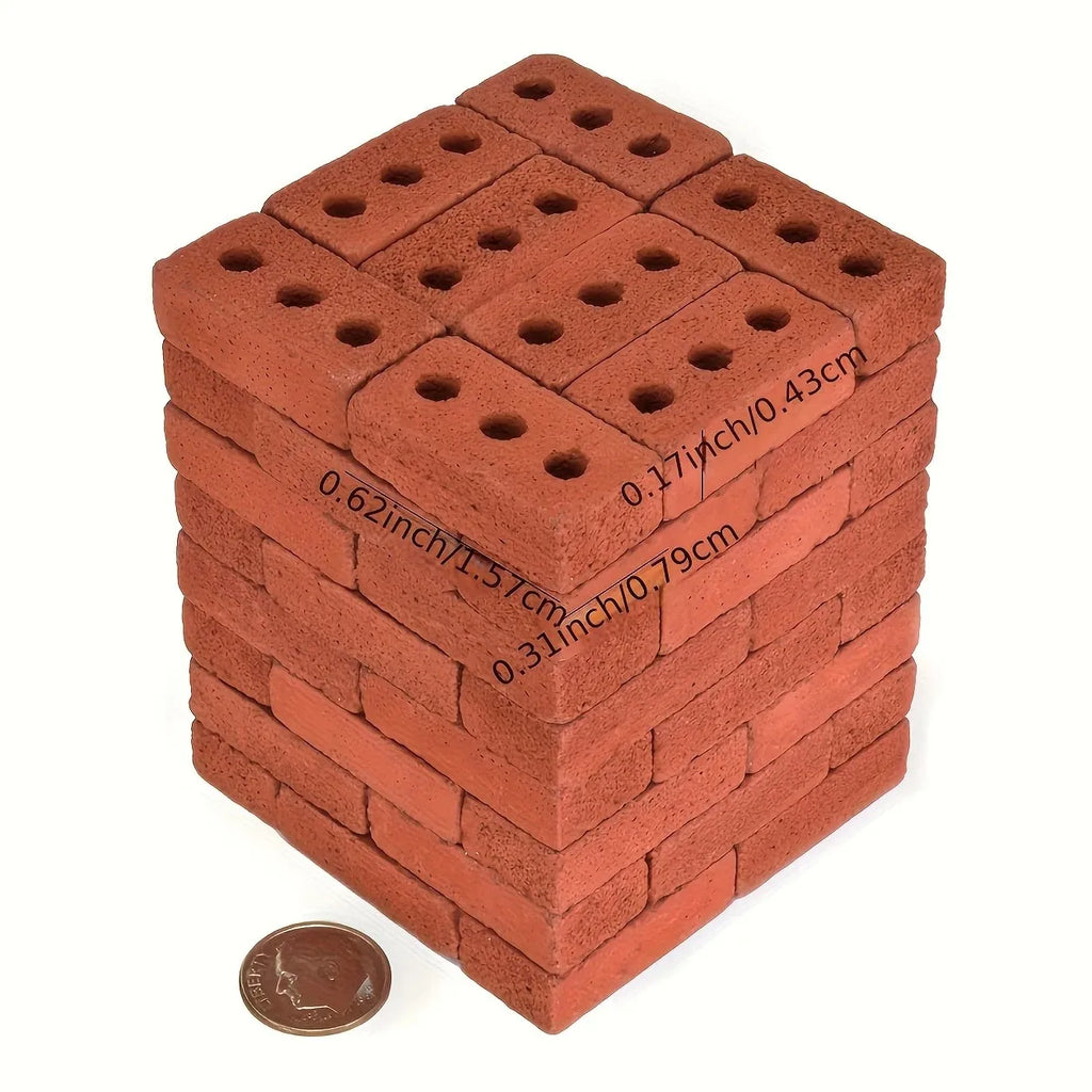 50pcs 1:16 Mini Cement Bricks – DIY House Model Building Kit Miniature Model Kit Zpaxo