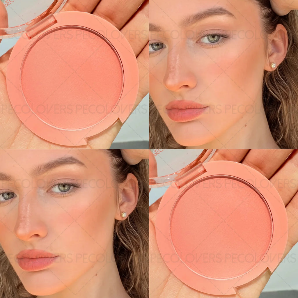 Waterproof Matte Finish Blush Palette，Berry & Coral, for All Skin Tones, Lightweight and Waterproof for All Light Beige Tones Zpaxo