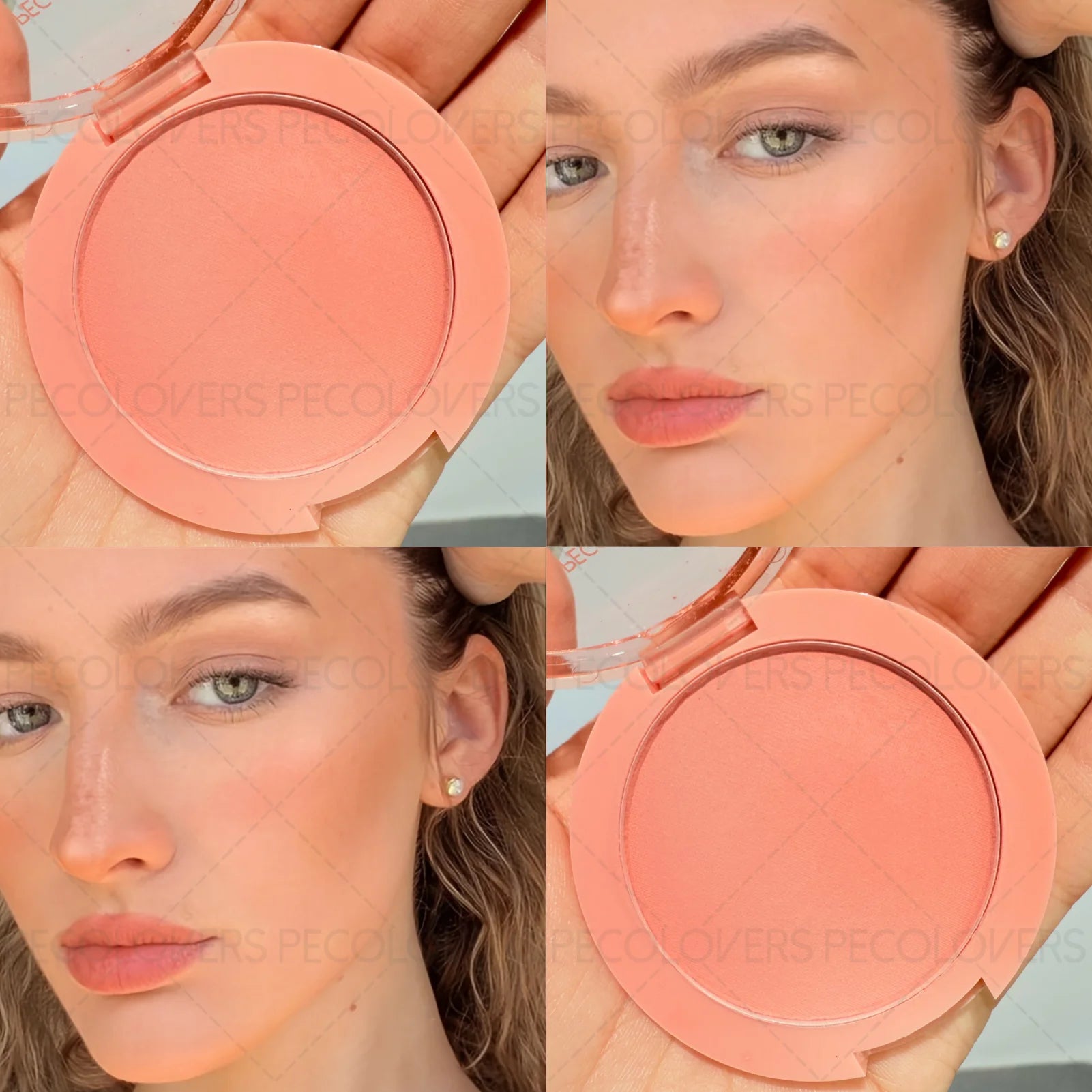 Waterproof Matte Finish Blush Palette，Berry & Coral, for All Skin Tones, Lightweight and Waterproof for All Light Beige Tones Zpaxo