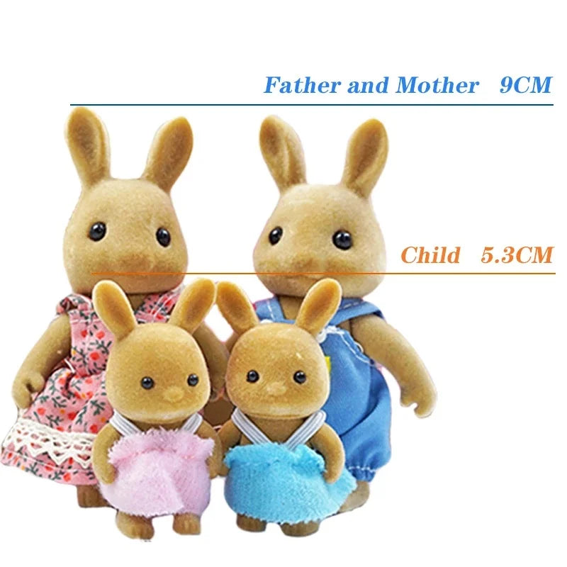 Dollhouse 1 12 Simulation Forest Family Doll Reindeer Panda Animal