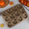 4/6/12 Cups Cupcake Pan Muffin Tray Cupcake Mold Muffin Pan Carbon Steel Baking Pan Non Stick Bakeware Microwave Cake Mould Zpaxo 12 Cups