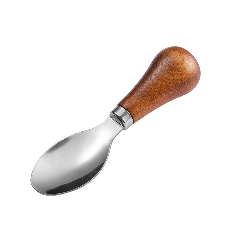 Elegant Stainless Steel Cheese Tool Knives Fork Wood Handle Butter Zpaxo 3